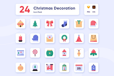 圣诞装饰图标设计集[SVG,AI,SKETCH,PNG]