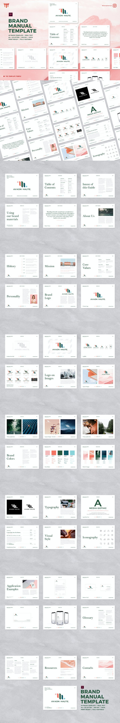 时尚高端专业的高品质品牌视觉识别准则VI设计模板