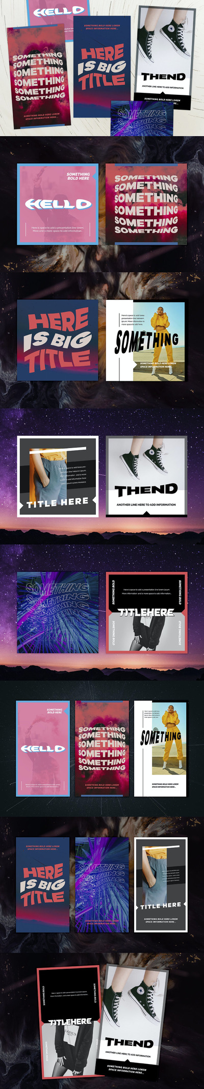 时尚高端简约多用途Instagram社交媒体banner海报设计模板-AI