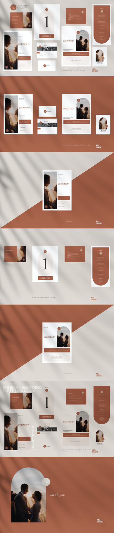 时尚高端简约优雅婚礼VI设计模板-PSD