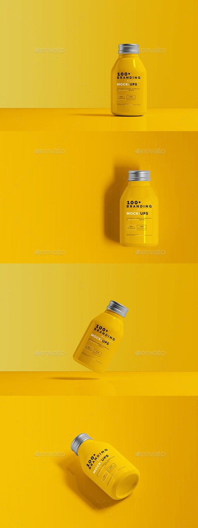 铝制饮料瓶包装设计样机模板