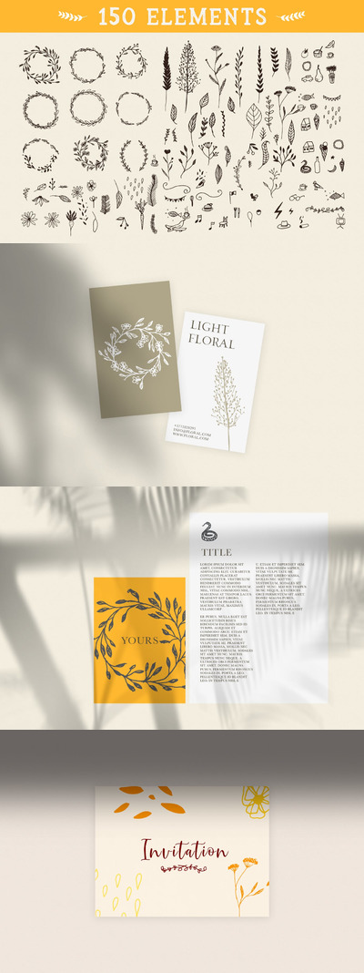 150种花卉图案元素(ai)