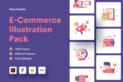 电商时尚插画素材(AI,FIG,SKETCH)