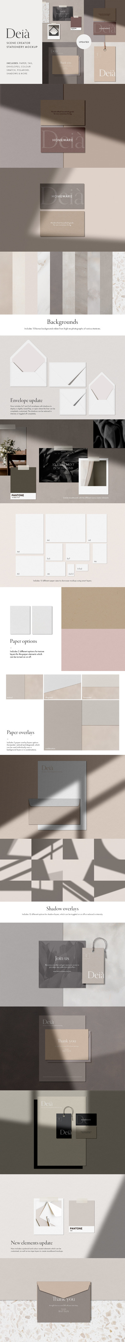 极简主义的文具品牌样机场景生成器