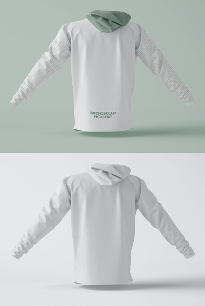 运动风格的连帽衫模型[PSD]