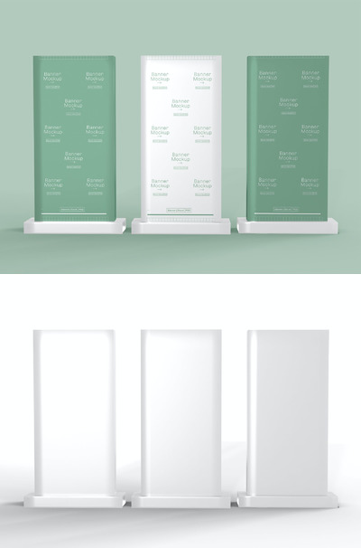 立牌架横幅展示样机