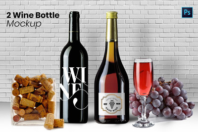 葡萄酒包装设计样机（PSD）