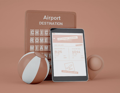 机场板智能手机模型[PSD]