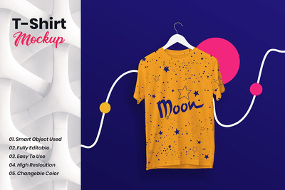 时尚高端逼真质感的T-shirt服装设计VI样机展示模型mockups