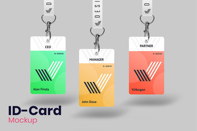 身份证工牌卡片设计模型[PSD，PDF]