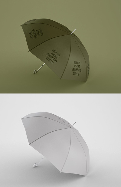 高端精致的雨伞设计样机[PSD]