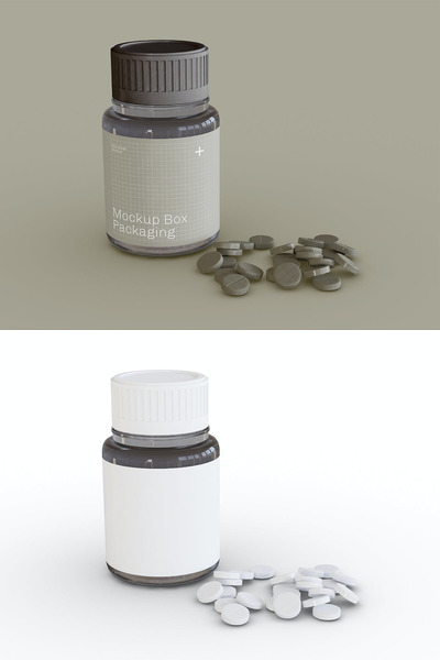 药瓶包装产品模型[PSD]