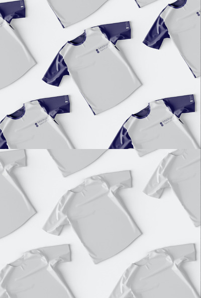 俯视图t恤展示模型[PSD]