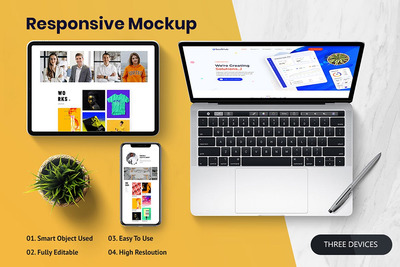 响应式网站设计展示样机（PSD）
