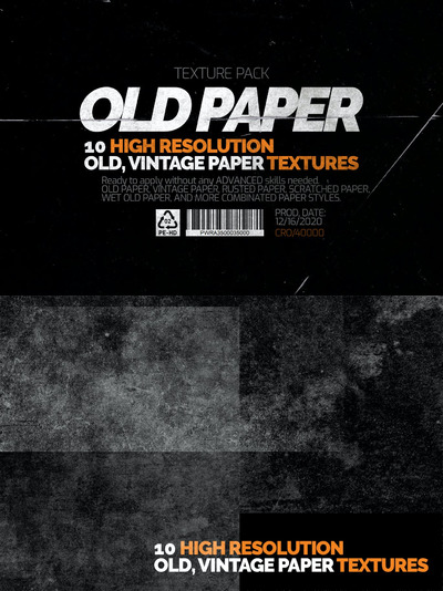 时尚高端专业的逼真质感纸张背景底纹纹理集合-PNG，PSD