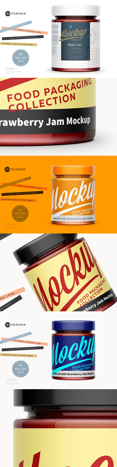 草莓果酱玻璃罐样机