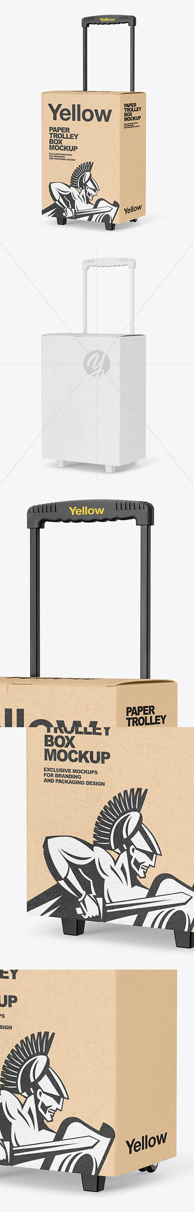 牛皮纸拉杆箱样机