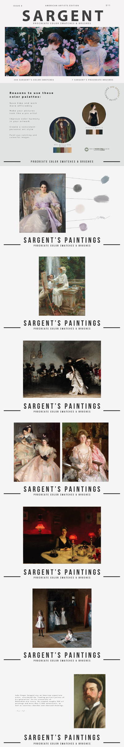 油画艺术Procreate笔刷套装