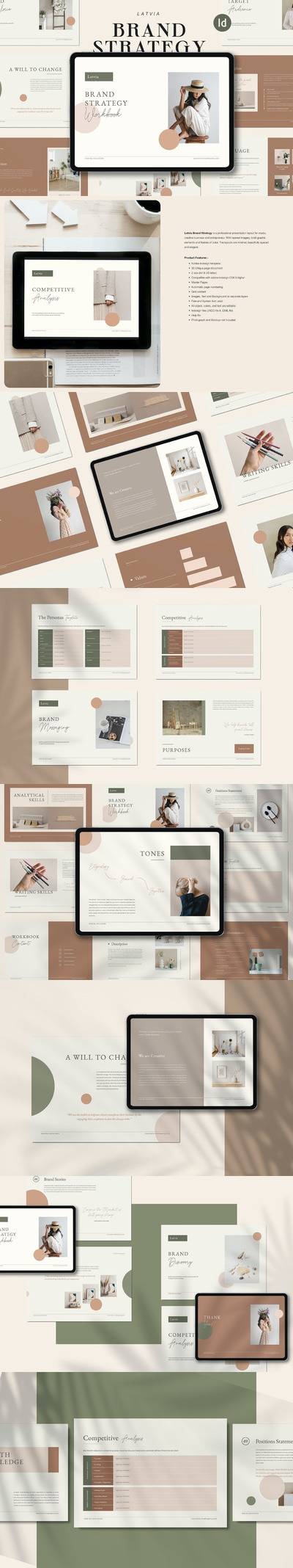 优雅时尚高端简约清新品牌手册VI设计模板