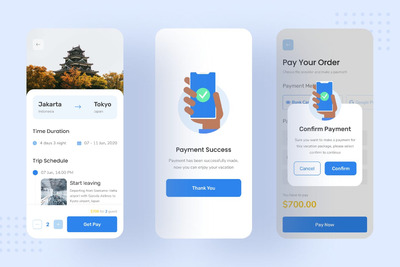 旅游应用程序设计模板[FIG,PSD,XD]