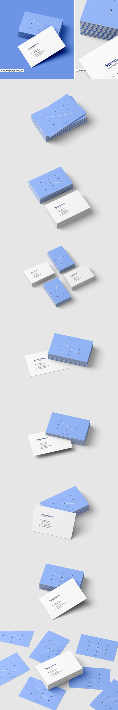 极简商务名片设计样机[PSD]