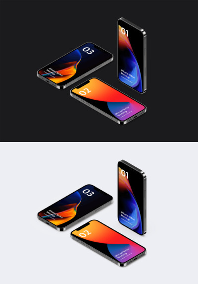 iPhone 12 Pro手机页面展示样机[PSD]