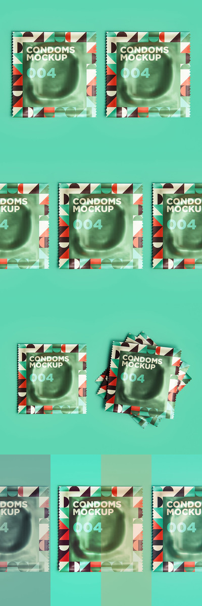 避孕套包装设计模型[PSD]004