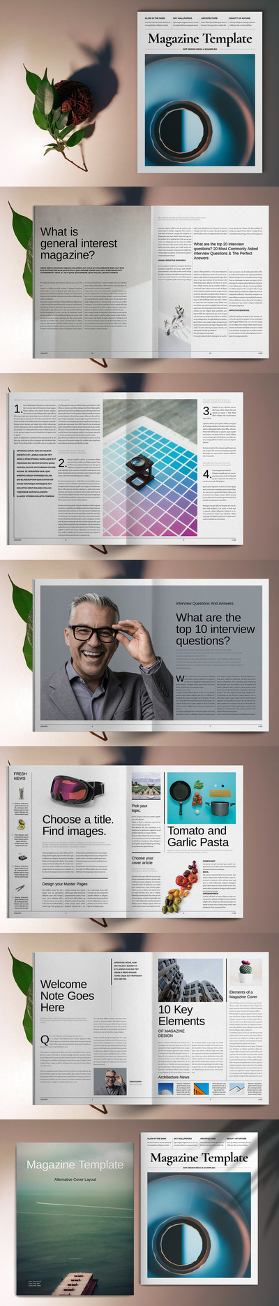 生活方式杂志画册设计模板