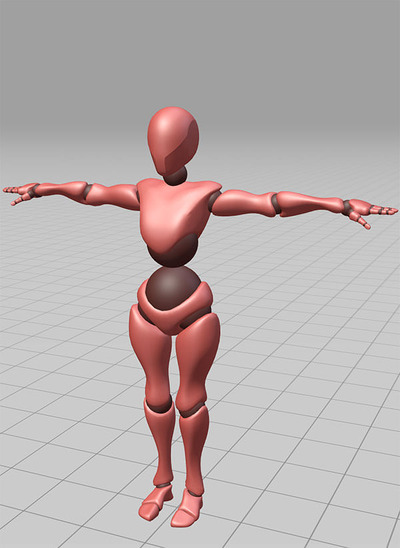 带骨骼绑定的C4D人物动作绑定训练必备模型下载（fbx）