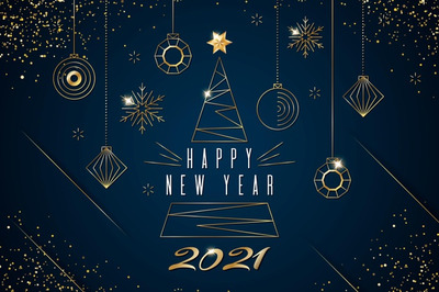 2021金色装饰新年素材