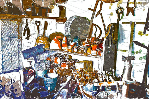 抽象绘画素描水彩照片效果Photoshop动作