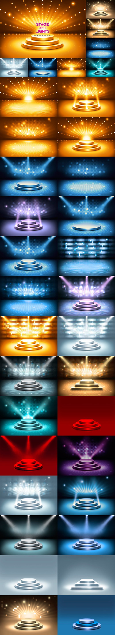 绚丽的舞台灯光背景大集合-PSD