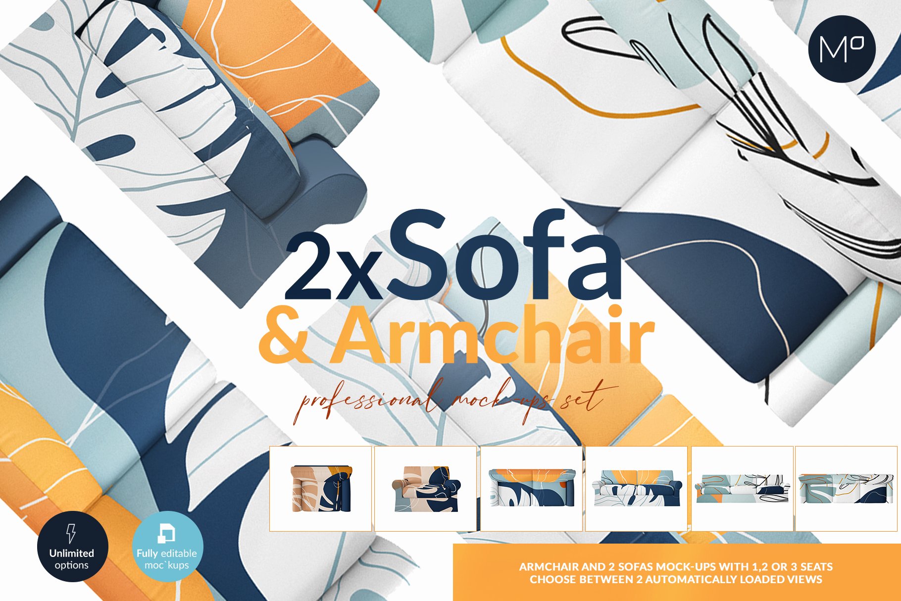 扶手椅&沙发产品展示设计样机集