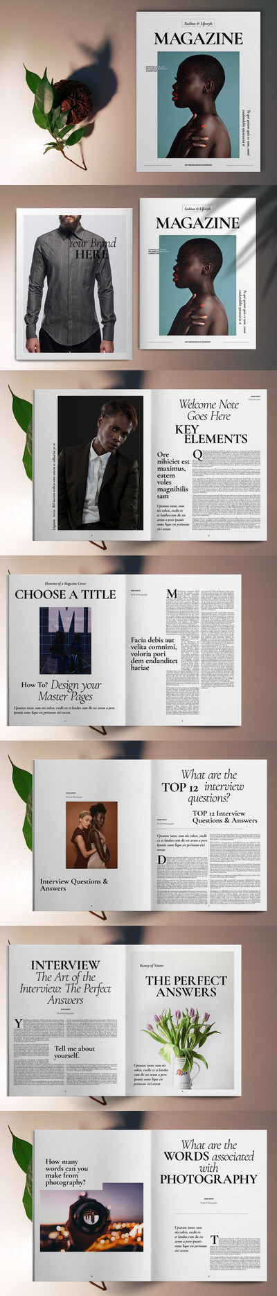 服装时尚杂志排版设计模板