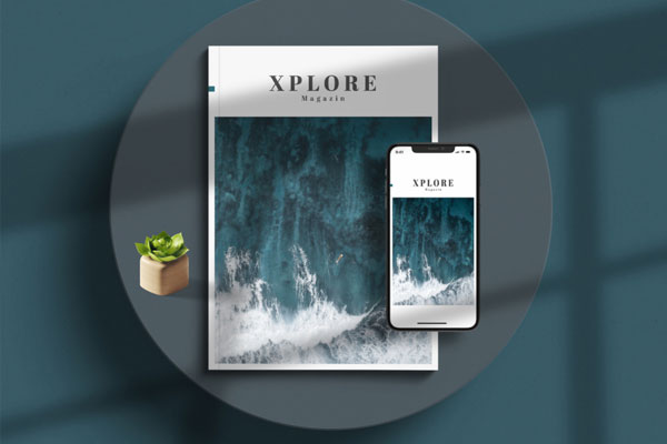 极简主义杂志版面设计模板