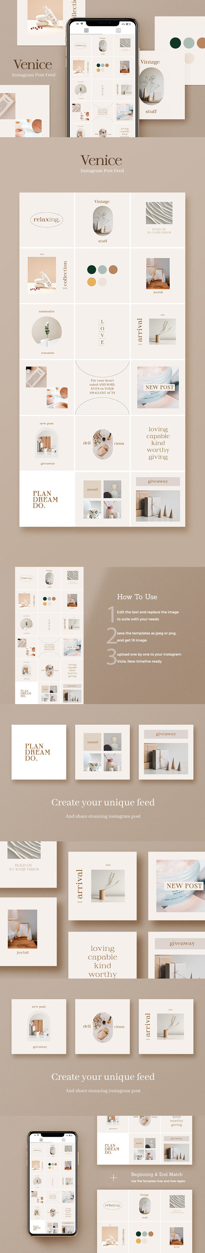 时尚高端清新多用途Instagram社交媒体banner海报设计模板集合