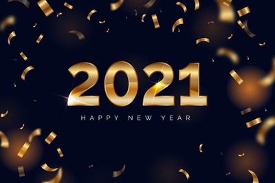 高端2021金色设计牛年背景