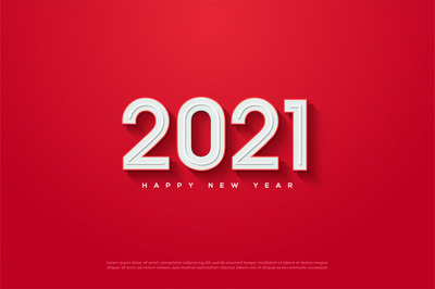 2021牛年新年印刷背景