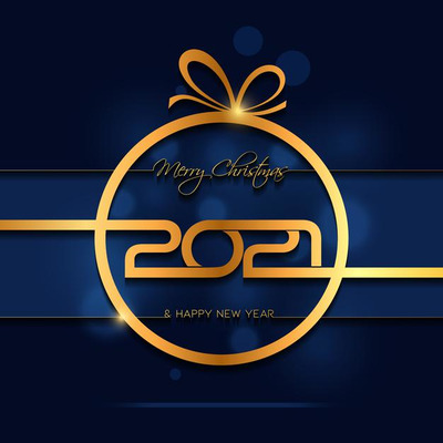 优雅的2021圣诞新年背景