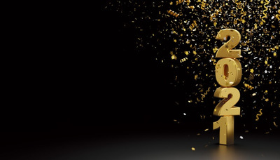 2021金箔飘落设计背景