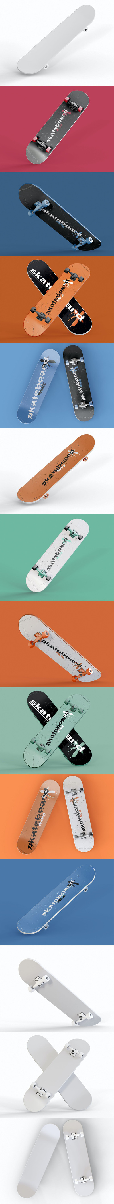滑板贴纸设计模型样机（PSD）