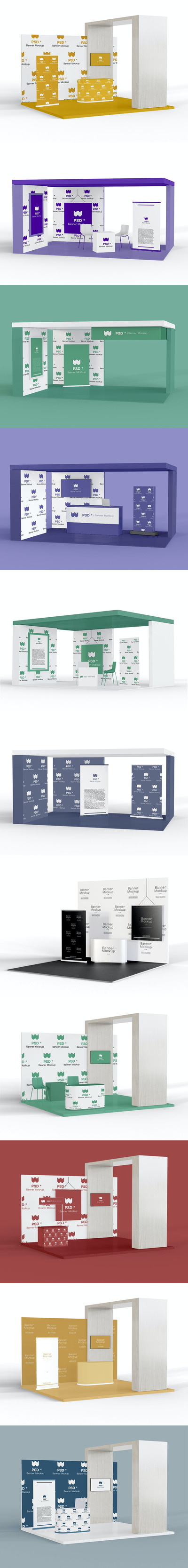 组合套装展台模型样机（PSD）