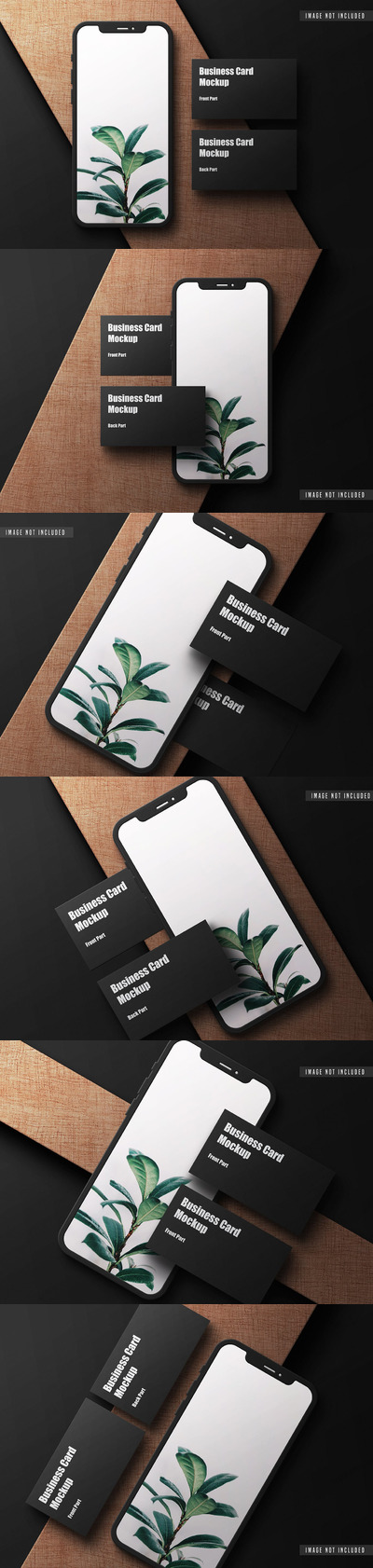 带名片样机的iPhone 12 Pro APP UI样机展示模型mockups