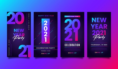 2021新年快乐霓虹灯素材