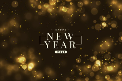 金色朦胧2021新年背景