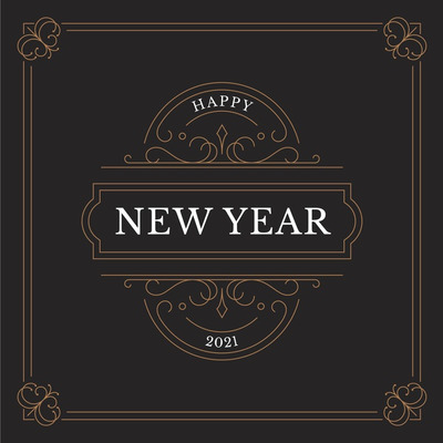 复古的2021新年设计背景