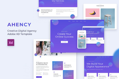 创意公司时尚网页模板下载（XD）