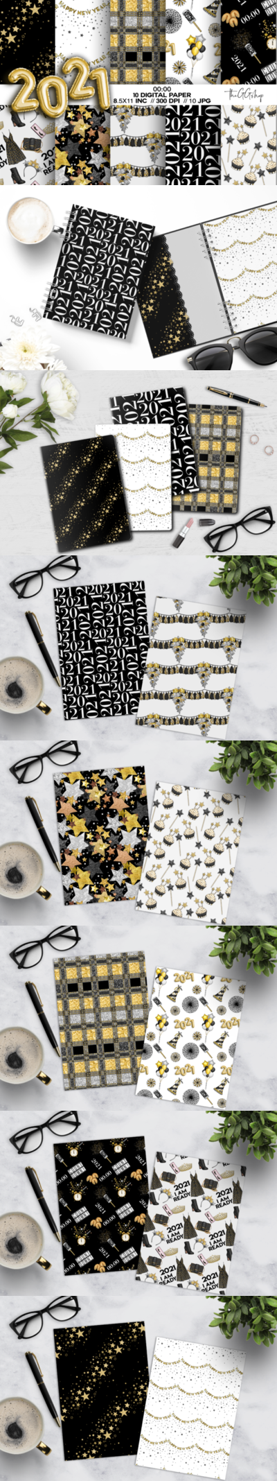 新年晚会数码纸图案背景素材包