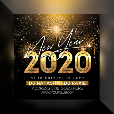 新年晚会传单设计模板[PSD]