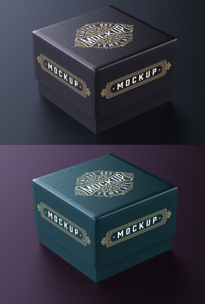 奢华风格包装盒样机（PSD）